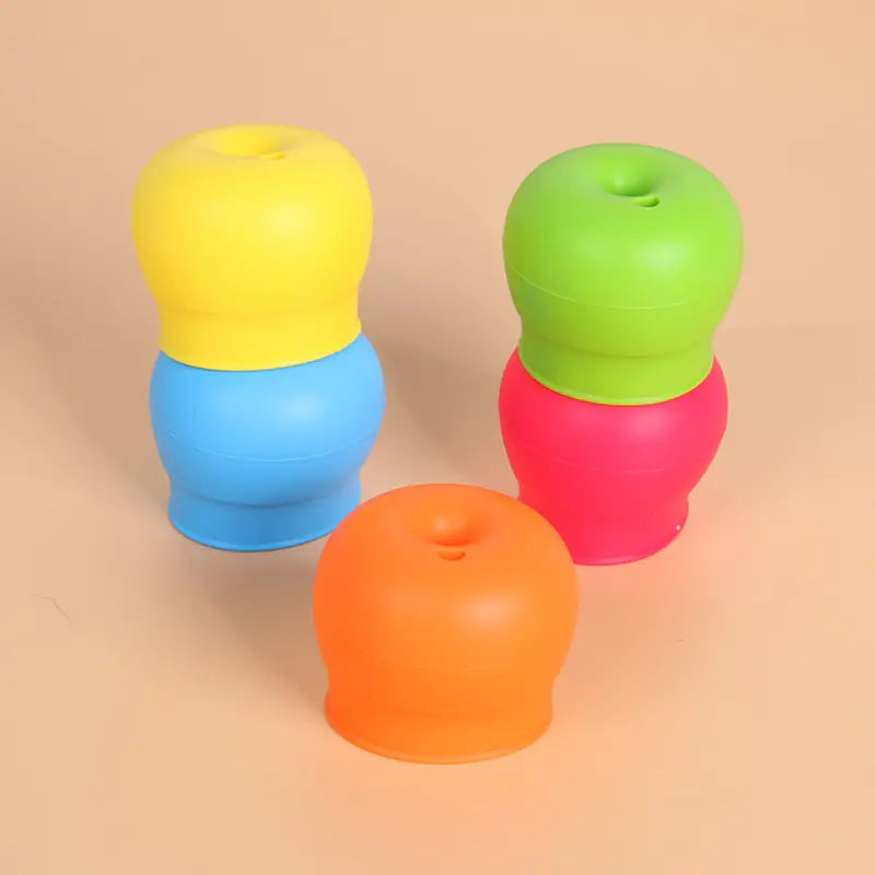 Silicone Bottle Caps, Spill-Proof Cup Lid, Straw Sleeve