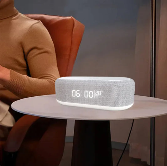 4-in-1 Night Lamp Alarm Clock with Wireless Charger