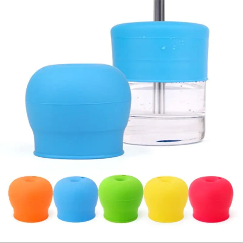 Silicone Bottle Caps, Spill-Proof Cup Lid, Straw Sleeve