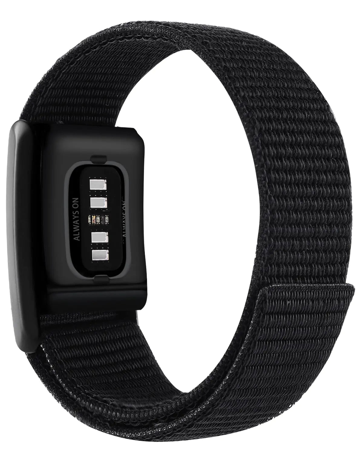 Nylon Loop Compatible with Whoop Band Strap Replacement Hook and Loop Breathable Adjustable Strap for Whoop 4.0 Tracker Accessory (Black)