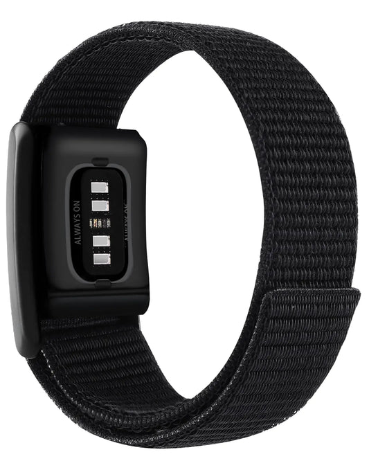 Nylon Loop Compatible with Whoop Band Strap Replacement Hook and Loop Breathable Adjustable Strap for Whoop 4.0 Tracker Accessory (Black)