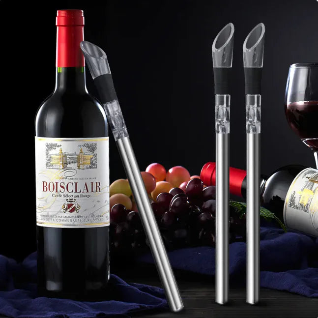 Stainless Steel Red Wine Chilling Stick & Pourer – Multiple Styles